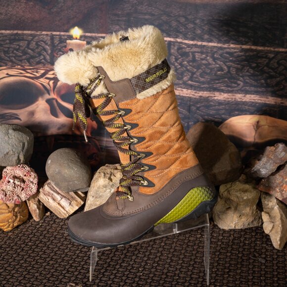 Merrell Tall 14" Waterproof Boots Womens sz 10 suede Lined Zipper very good + - Picture 13 of 16